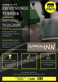 Eröffnungsturnier 10. Mai -  Wir feiern die Eröffnung des SUMMAS INN